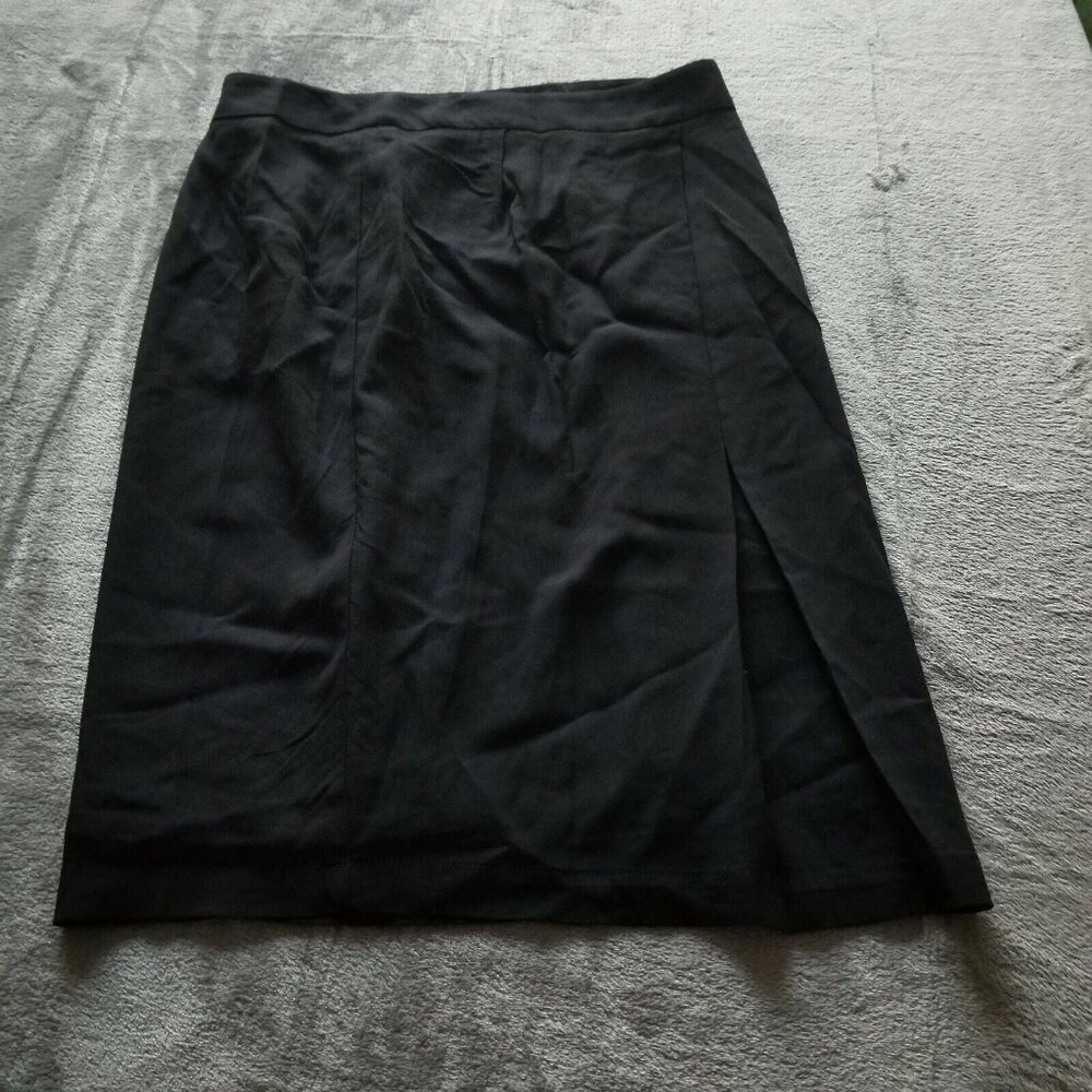 PennyBlack Womens Size 10 Black Viscose Blend Stretch Career Pencil Skirt Lined